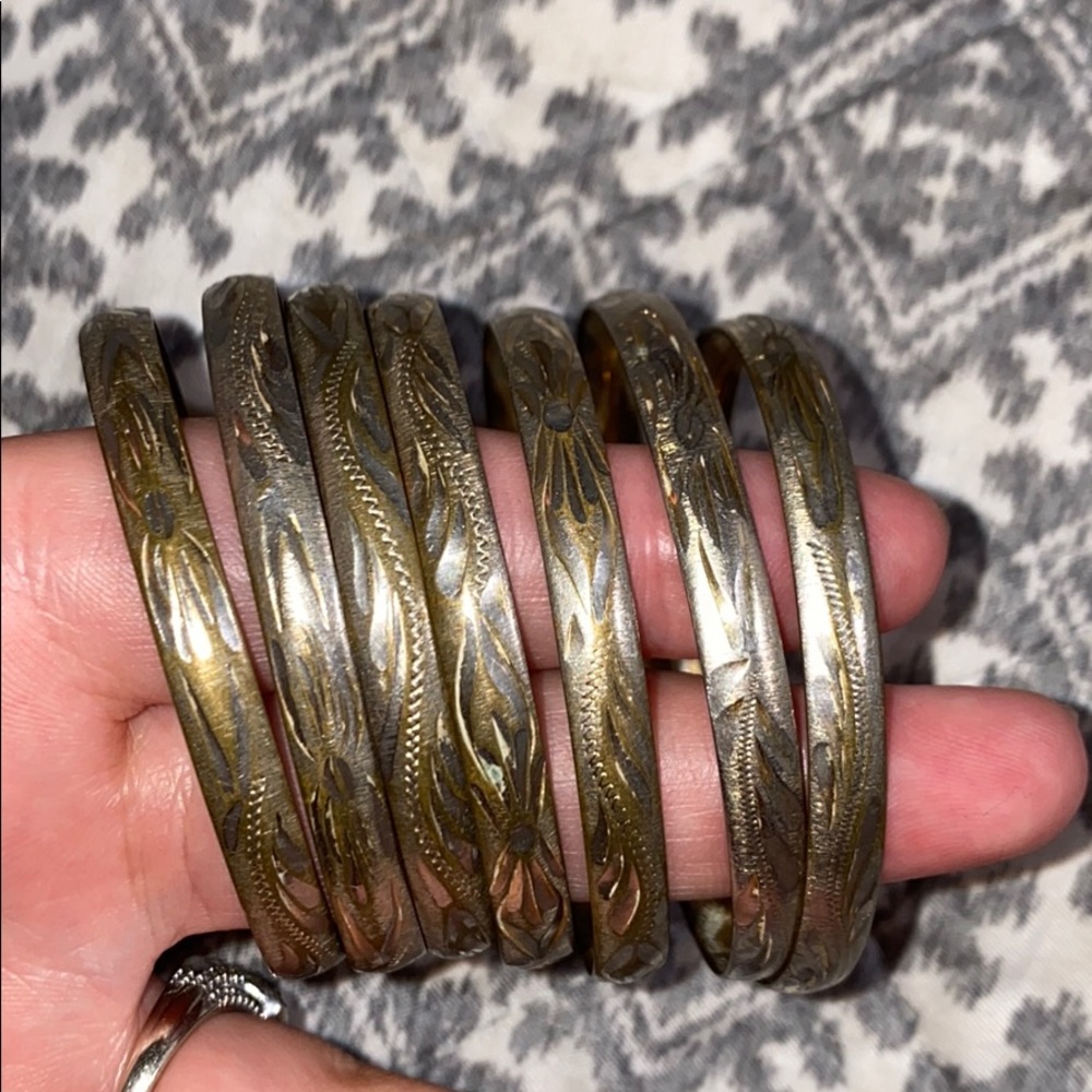 Gold bangle bracelets